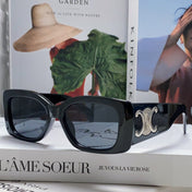 TRIOMPHE SUNGLASSES 548601 IN BLACK ACETATE SILVER LOGO