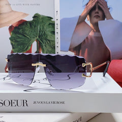 C DE RIMLESS NAVIGATOR FRAME SUNGLASSES 548665 IN METAL