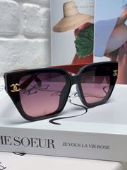 SQUARE SUNGLASSES 632894 IN RED ACETATE