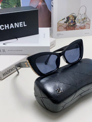 CAT EYE SUNGLASSES 632701 IN BLACK ACETATE EMBOSSED PEARL