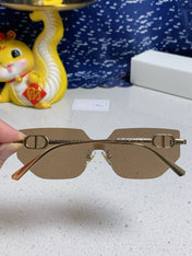 MONTAIGNE SUNGLASS 563193 IN GOLD METAL BROWN LENSES