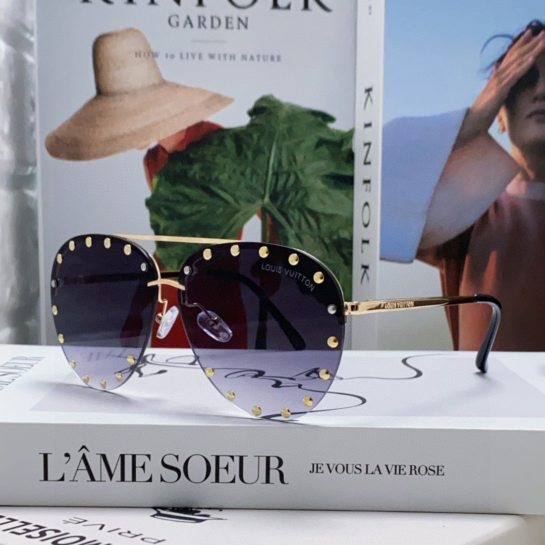 PARTY PILOT SUNGLASSES 567465 IN GOLD METAL GREY SMOKE LENSES