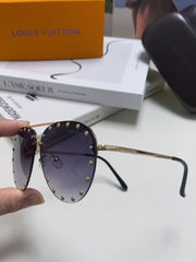 PARTY PILOT SUNGLASSES 567465 IN GOLD METAL GREY SMOKE LENSES