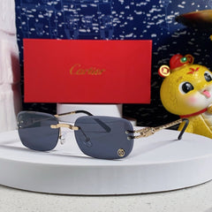 SIGNATURE C DE RECTANGULAR FRAME SUNGLASSES 533233 IN METAL