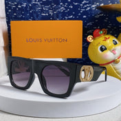 LINK SQUARE SUNGLASSES 570273 IN BLACK ACETATE GREY SMOKE LENS