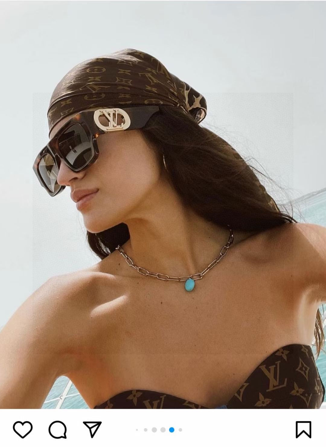 LINK SQUARE SUNGLASSES 570275 IN HAVANA ACETATE GOLD LOGO