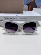 BOBBY B1U SUNGLASS 571589 IN WHITE ACETATE GREY SMOKE LENSES