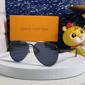 PILOT SUNGLASSES 571636 IN METAL BLACK LENSES MONOGRAM LOGO