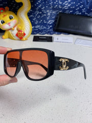 SQUARE SUNGLASSES CH5495 IN BLACK ACETATE ORANGE SMOKE LENSES