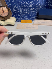 CAT EYE SUNGLASSES 571651 IN WHITE ACETATE