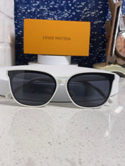 CAT EYE SUNGLASSES 571651 IN WHITE ACETATE