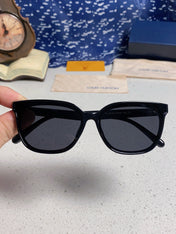 CAT EYE SUNGLASSES 571652 IN BLACK ACETATE