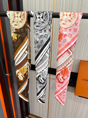 SQUARE SILK SCARF MALLES MERVEILLEUSES 90 CM BLACK MIX WHITE 399997