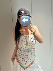 LV SCARF 90 CM IN SILK 06