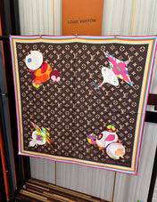 LV SCARF 90 CM IN SILK 738413