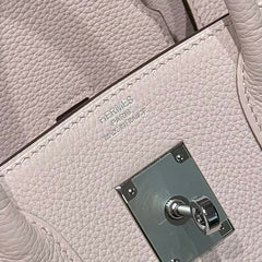 HERMES 25S BIRKIN 30 IN PINK BABY CALFSKIN SILVER HARDWARE