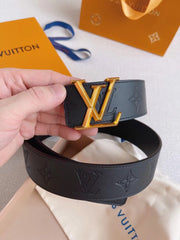 LV 25S BELT 40 MM IN BLACK CALFSKIN 593216