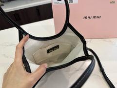 IVY MINI TOTE BAG 20 IN BLACK CALFSKIN