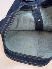 CC 25 Vest Jacket Blue Denim Fabric