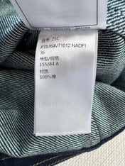 CC 25 Vest Jacket Blue Denim Fabric