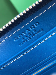 MATIGNON MINI WALLET 11 IN SAPPHIRE BLUE GOYARDINE CANVAS AND CALFSKIN