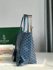 SAINT LOUIS PM 34 IN NAVY BLUE GOYARDINE CANVAS AND CALFSKIN