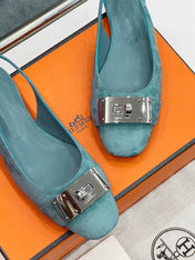 INNOCENTE SLINGBACK TEAL SUEDE