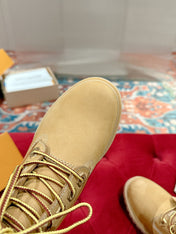 LV X TIMBERLAND ANKLE BOOT IN TORTILLA BROWN SUEDE