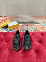 RUNWAY SEQUIN CASUAL SHOES IN BLACK CALFSKIN