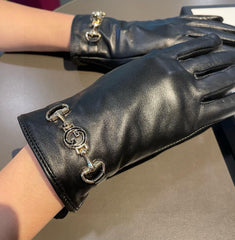 TOUCHSCREEN GLOVES IN BLACK LAMBSKIN AND CASHMERE LINING 462259