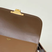 MINI CLAUDE 22 SHINY CALFSKIN CHOCOLATE BROWN