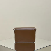 MINI CLAUDE 22 SHINY CALFSKIN CHOCOLATE BROWN