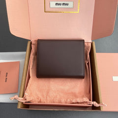 WALLET 12 IN ZAMBEZI BROWN SMOOTH CALFSKIN GOLD HARDWARE