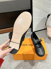 MARY JANE SHOES IN BLACK SHEEPSKIN