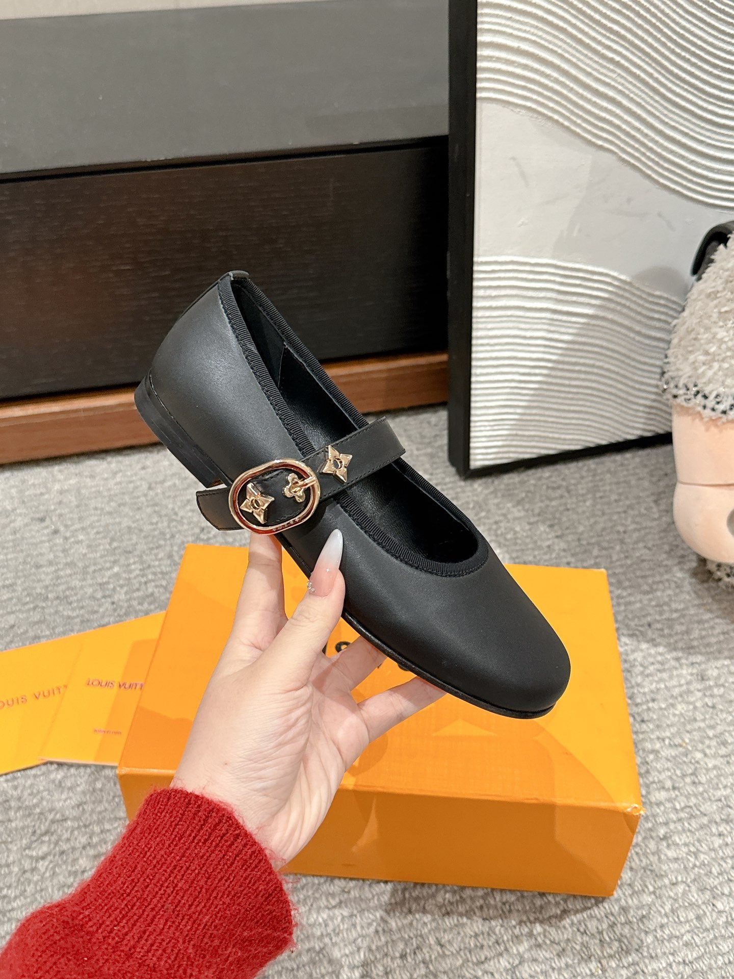 MARY JANE SHOES IN BLACK SHEEPSKIN