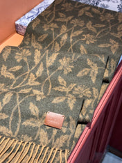 SCARF 180 CM IN OLIVE GREEN MONOGRAM CASHMERE 394642