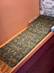 SCARF 180 CM IN OLIVE GREEN MONOGRAM CASHMERE 394642