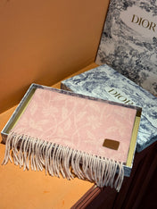 SCARF 180 CM IN BABY PINK MONOGRAM CASHMERE 394643