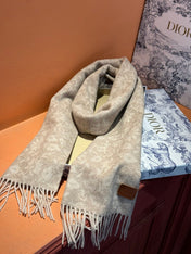 SCARF 180 CM IN ECRU TAN MONOGRAM CASHMERE 394644