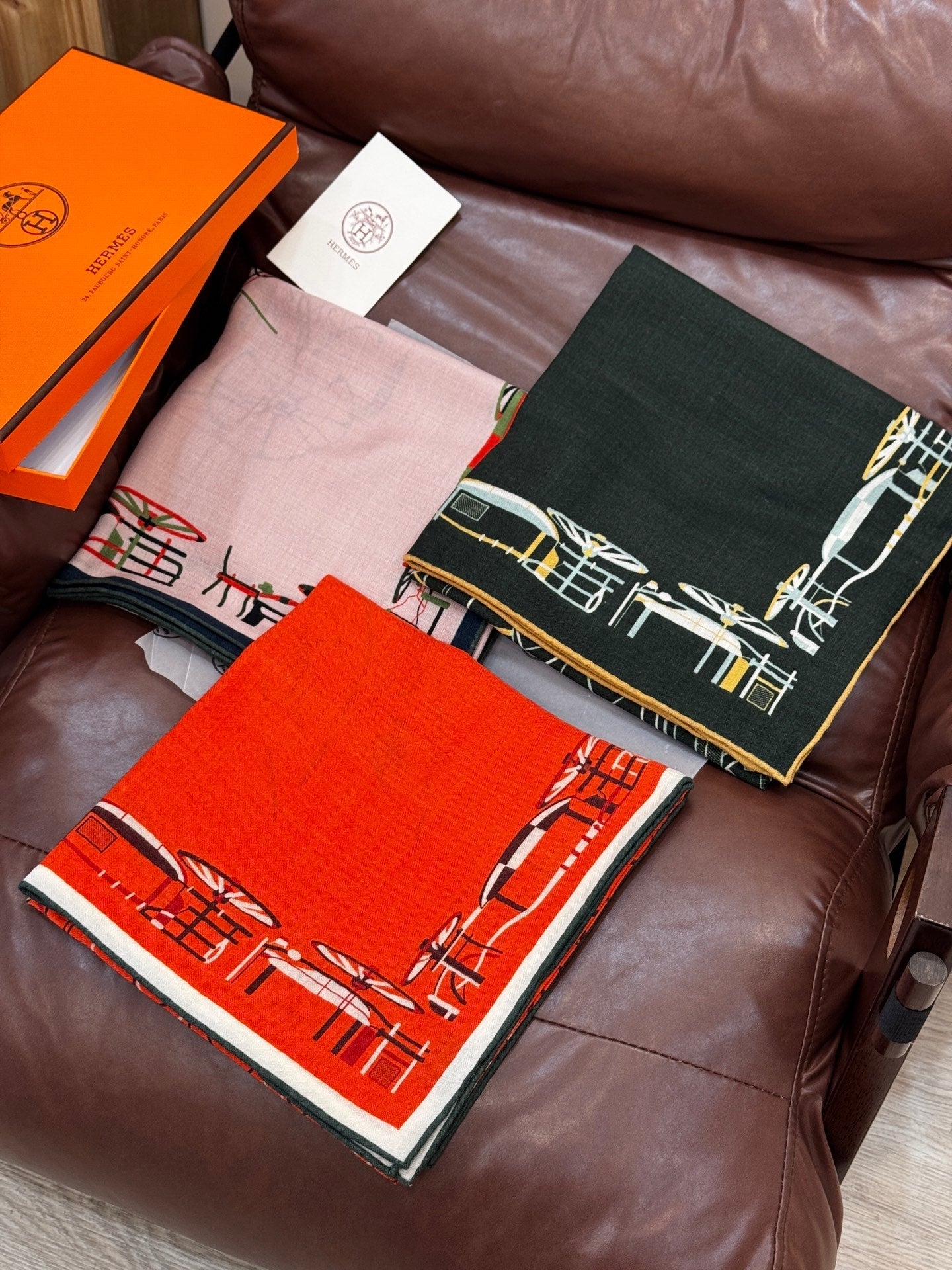 HERMES 25S SCARF 140 IN CASHMERE SILK 727319