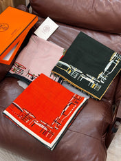HERMES 25S SCARF 140 IN CASHMERE SILK 727319