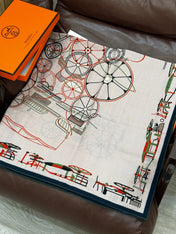 HERMES 25S SCARF 140 IN CASHMERE SILK 727319