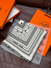 HERMES 25S SCARF 140 IN CASHMERE SILK 727316