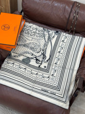 HERMES 25S SCARF 140 IN CASHMERE SILK 727316