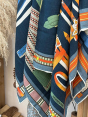 HERMES 25S SCARF 140 IN CASHMERE SILK 727300