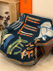 HERMES 25S SCARF 140 IN CASHMERE SILK 727300