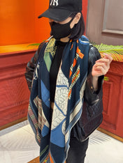 HERMES 25S SCARF 140 IN CASHMERE SILK 727300