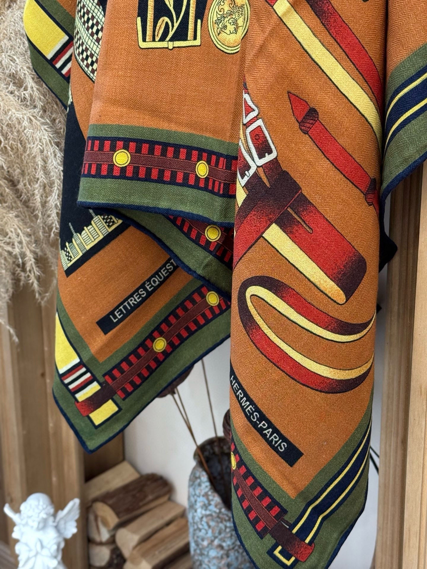 HERMES 25S SCARF 140 IN CASHMERE SILK 727301