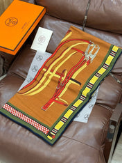 HERMES 25S SCARF 140 IN CASHMERE SILK 727301
