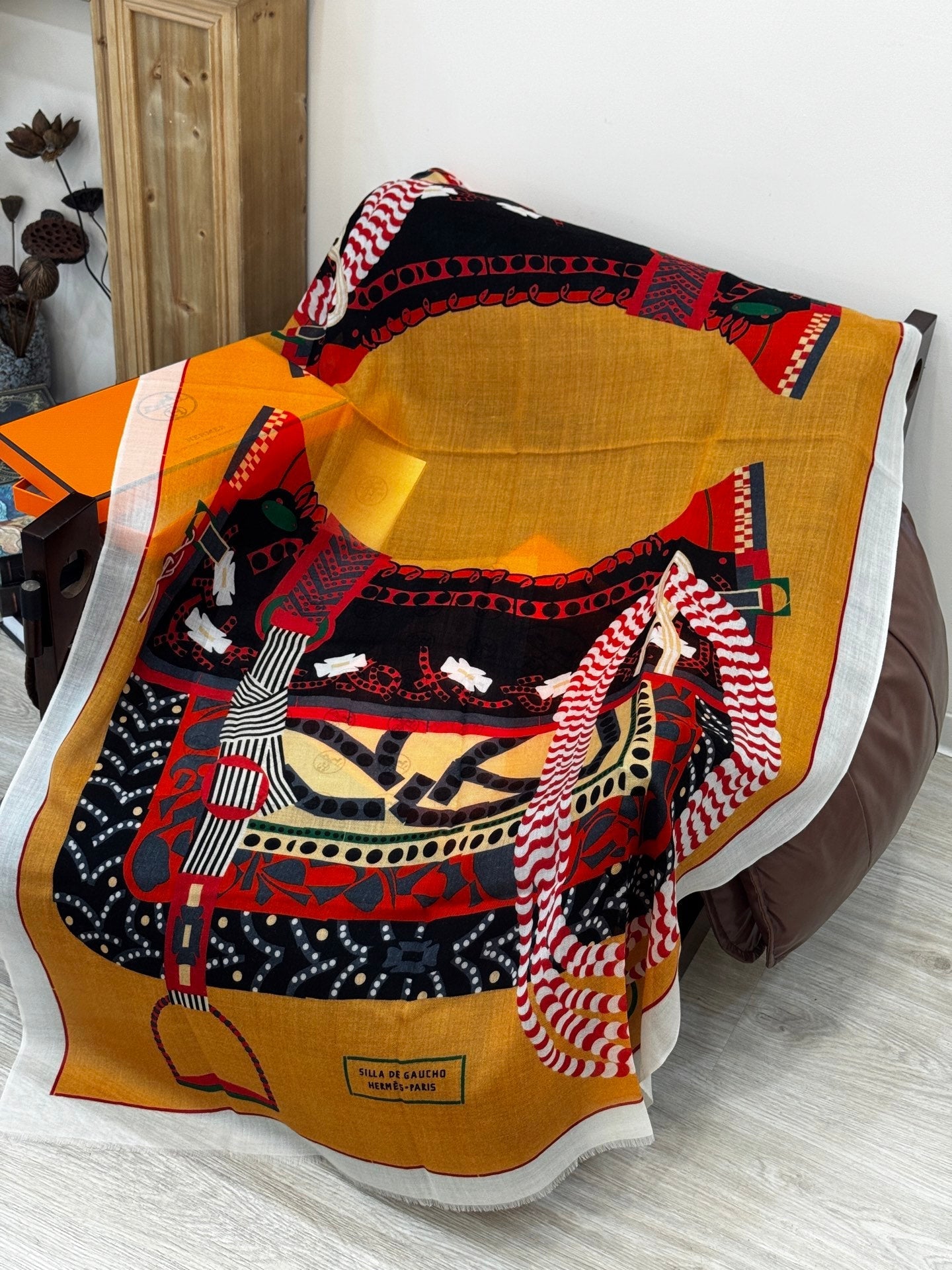 HERMES 25S SCARF 200 IN CASHMERE SILK 730598